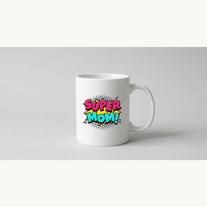 كوب سوبر ماما بتصميم بوب آرت